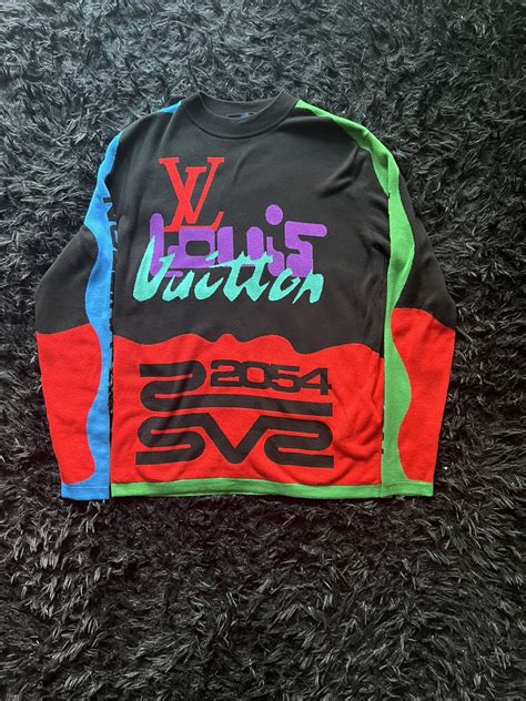 louis vuitton 2054 multi logos crewneck|louis vuitton sweaters.